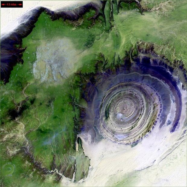 t خودنمایی "چشم ساهارا" در تصاویر ماهواره ای